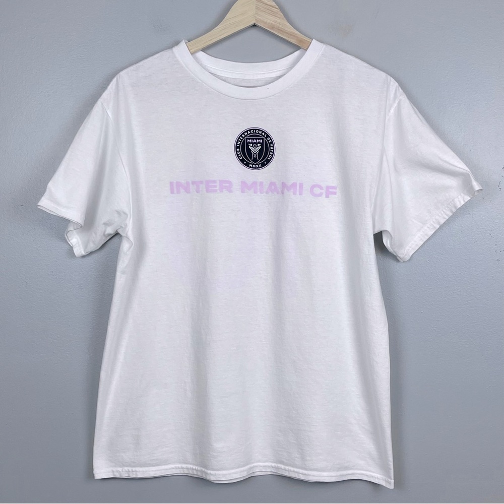 MLS Inter Miami CF Boys #10 Messi Double Sided Graphic Print Tee Size XL; Soccer